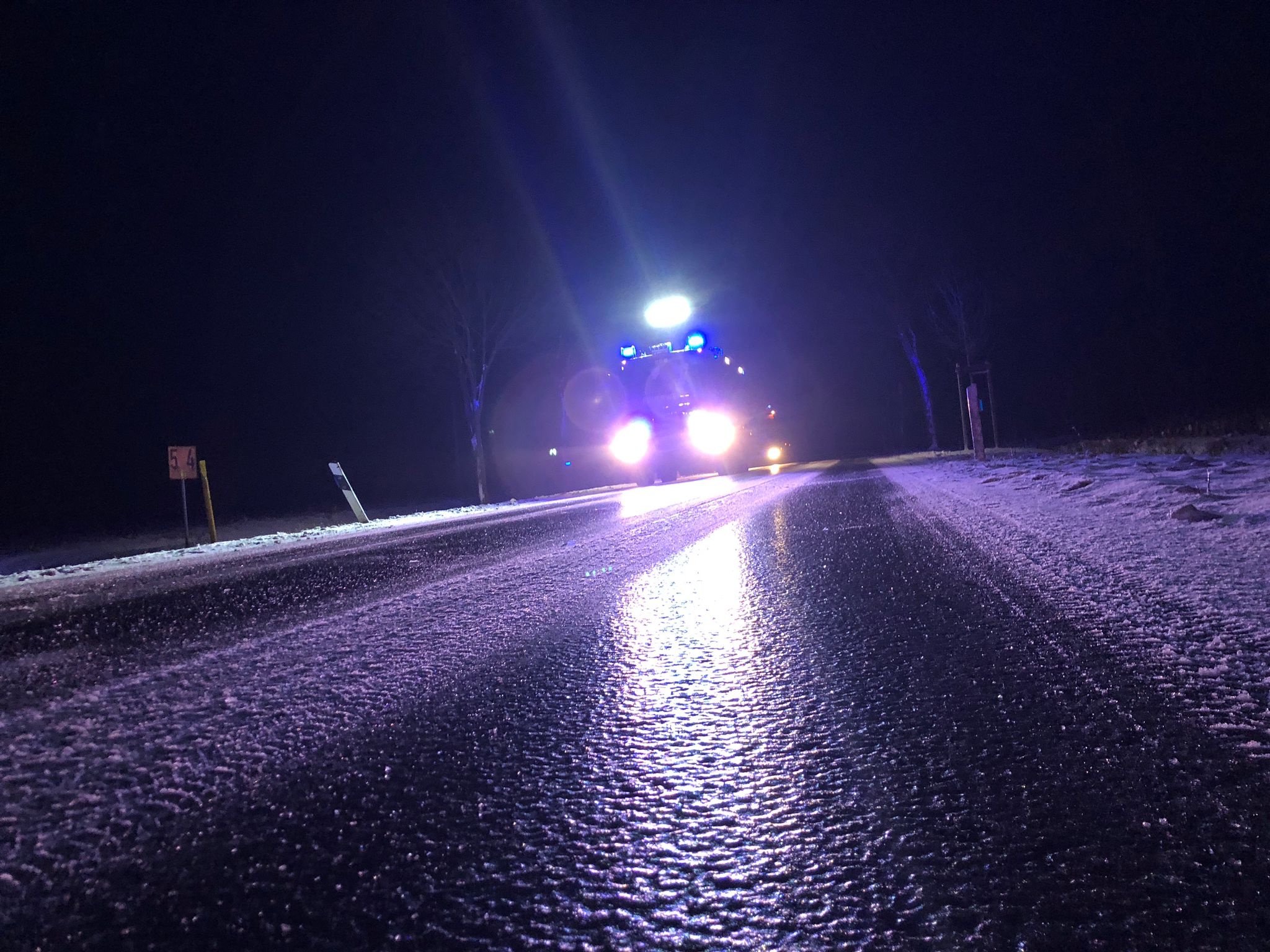 Einsatzstelle auf der B214